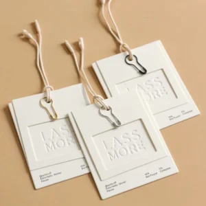 Custom Die-Cut Paper Clothing Hang Tags for Garments and Shoes