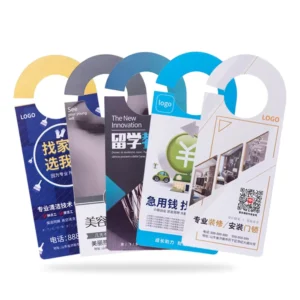 Custom Die-Cut Paper Door Hangers with Offset Printing