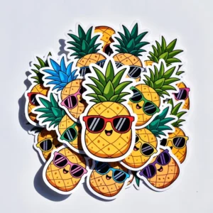 Custom Die-Cut Printed Cartoon Design Self-Adhesive Vinyl Stickers Eco-Friendly UV Varnishing for Business Promotion Decor