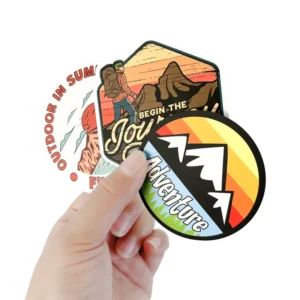 Custom Die-Cut Printed Waterproof Round Adhesive Vinyl Logo Sticker for Photo Frames and Candles