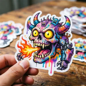 Custom Die-Cut Self-Adhesive Waterproof Vinyl Packaging Labels