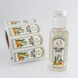 Custom Die-Cut Transparent Plastic Juice Bottle Labels for Packaging