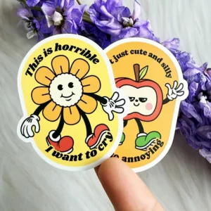 Custom Die Cut Vinyl Bumper and Packaging Stickers for Water Bottles and Coffee Cups