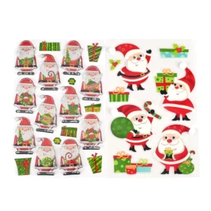 Custom Die Cut Vinyl Christmas Themed Self-Adhesive Sticker Set Santa Snowman Holiday Elements for DIY Crafts