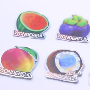 Custom Die-Cut Vinyl Stickers UV-Printed Waterproof Cartoon Logo Labels Grocery Use Direct Manufacturers