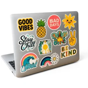 Custom Die-Cut Vinyl Waterproof Self-Adhesive Logo Labels for Laptops, Water Bottles, and Outdoor Use