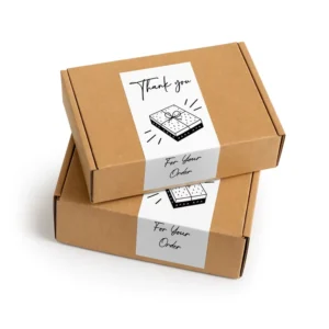 Custom Die-Cut Waterproof Art Paper Self-Adhesive Box Sealing Labels