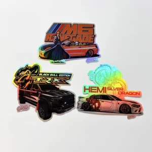 Custom Die-Cut Waterproof Holographic Reflective Glitter Stickers