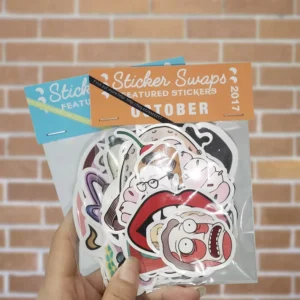 Custom Die-Cut Waterproof PVC Vinyl Cartoon Laptop Sticker Packs with Header Card