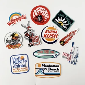 Custom Die-Cut Weather-Resistant Vinyl Water Bottle Stickers with Logo