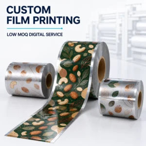 Custom Digital Plastic Film Printing Service for Nuts BOPP VMPET PE Laminated Roll Stock