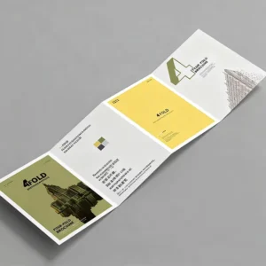 Custom Digital Printed Fancy Paper Film-Laminated A4/A5/A6 Trifold Brochure