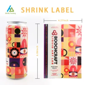 Custom Digital Printing 500ml PET PVC Heat Shrink Sleeve Band Wrap Film Label for Plastic Water Bottle