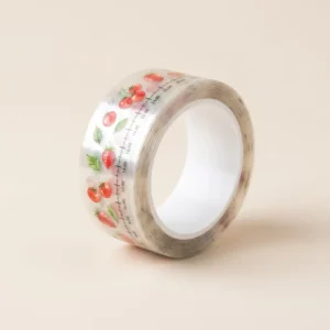 Custom Digital Printing Pomodoro Study Tracker Strawberry Tomato Wavy Die-Cut Transparent PET Tape