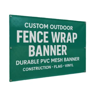 Custom Digital Printing Vinyl Banner with Grommets, Full Color, Polyester and Silk Material