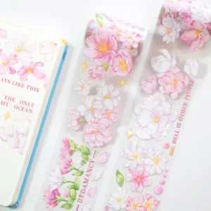 Custom Diy Scrapbook UV Printing Flower Masking Tape Customizable Waterproof PET Tapes