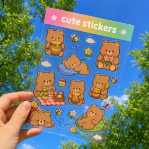 Custom Double-Layer PP Transparent Waterproof UV-Protection Kiss-Cut Labels for Packaging, Sheet Format