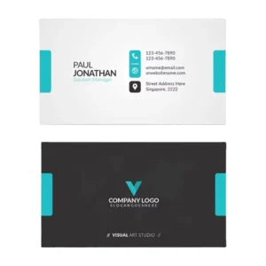 Custom Double-Sided 300g Paper Business and Thank You Card with Company Name and Logo