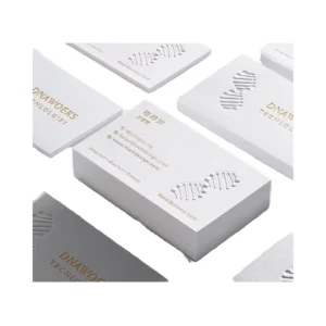 Custom Double-Sided Business Cards on Special Paper with Hot Gold Embossing