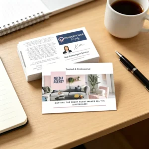 Custom Double-Sided Full-Color Real Estate Agent Postcard for Property Brokers