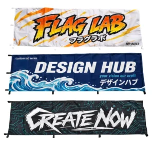 Custom Double-Sided Nobori Flag 60x180cm Polyester Sublimation Printing Outdoor Vertical Banner