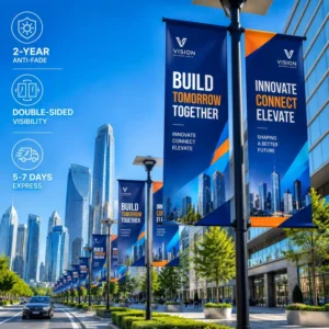 Custom Double-Sided Printed Outdoor Street Banner