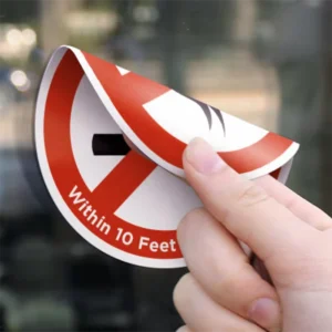 Custom Double-Sided Printed Removable No Smoking Window Vinyl Stickers