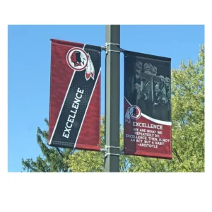 Custom Double-Sided Street Light Pole Banner Bracket Set Display Hanging Banner