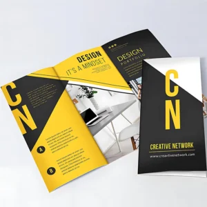 Custom Double Sides Full Color Printing Paper Brochure Folding Flyer Printing Pamphlet