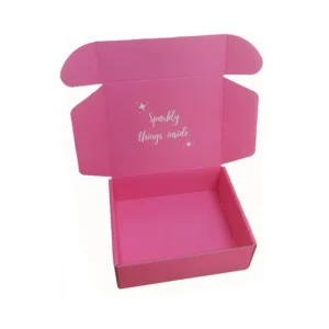 Custom Dress Shoe Clothing Pink Packaging Mailer Box Fold Corrugated Cardboard Paper Baby Gift Shipping Box With Print Logo