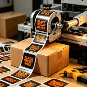 Custom Durable Black Friday Deal Adhesive Stickers, UV-Resistant Waterproof Paper Labels for Product Packaging