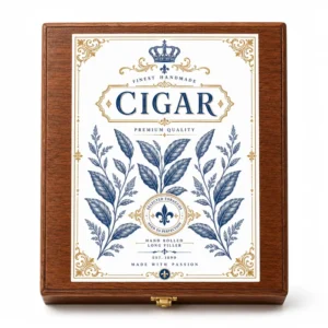 Custom Durable Cigar Brand Information Sticker Waterproof Adhesive for Box Packaging