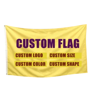 Custom Durable Nylon Promotional Flags Banners Square Shape Digital Printing CMYK Color Outdoor Use Custom Logo Carbon Flagpole