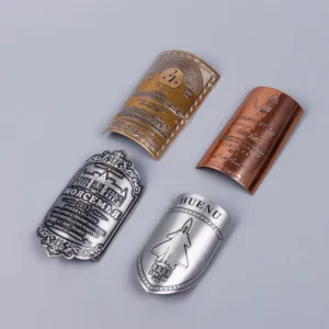 Custom Durable Senior Factory Embossed Logo With Adhesive Gold Metal Aluminum Label Sticker for Wine