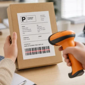 Custom E-commerce Shipping Labels, Direct Thermal Barcode Stickers Compatible with Thermal Printers