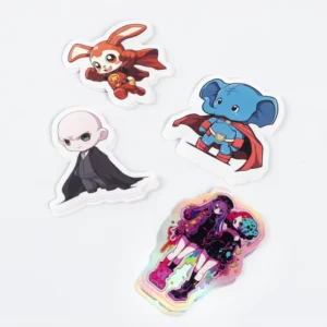 Custom Easy-Peel UV-Protected Waterproof Durable PVC Vinyl Holographic Dot Die-Cut Stickers