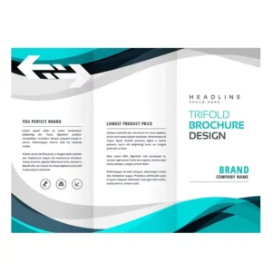 Custom Eco-Friendly A5 Art Paper Flyer Folder and Brochure Three-Packet Set with Film Lamination