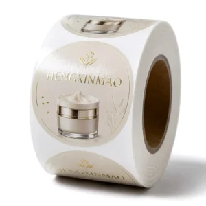 Custom Eco-Friendly Adhesive Vinyl Glossy Waterproof Cosmetic Skin Care Face Cream Foil Stamping Labels