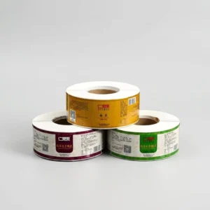 Custom Eco-Friendly Breathable Waterproof PET Adhesive Label Roll for Food, Beverage & Cosmetics