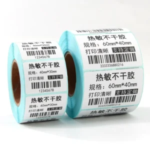Custom Eco-Friendly High-Definition Printed Barcode Three-Proof Thermal Colorful Sticker Labels for Shipping Logistics