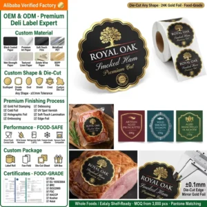 Custom Eco-Friendly Holographic Durable Anti-Counterfeit Heat-Resistant Reusable Waterproof Scratch-Off Food Labels