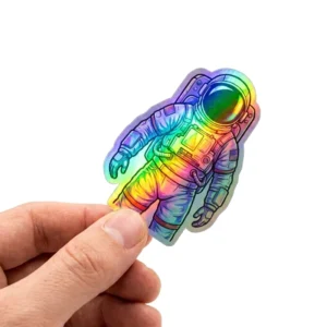 Custom Eco Friendly Holographic Vinyl Stickers Iridescent Anti Counterfeit Security Seal Die Cut Decals Photo Frame