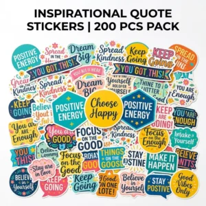 Custom Eco-Friendly Inspirational Quote Die-Cut Waterproof Vinyl Journaling Stickers