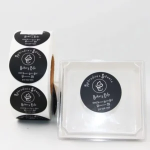 Custom Eco-Friendly PVC Label Stickers Full-Color Printing Logo Adhesive Waterproof UV-Resistant Food Sealing Packing Labels