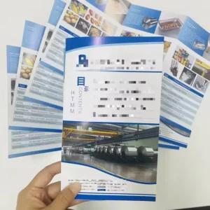 Custom Eco Friendly Premium Cardboard Paper Color Offset Printing Flyers Business Promotional Brochures Catalog