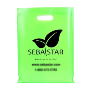 Custom Eco-Friendly Printed Plastic Shopping Bags with Handles for Gift Packaging