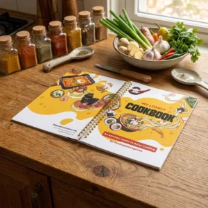 Custom Eco-Friendly Spiral-Bound Cookbook Printing Service Full-Color Offset Printing Coated Paper Recipe Book