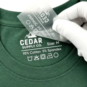 Custom Eco-Friendly Tagless DTF Garment Neck Labels Sublimation Iron-on Heat Transfer Labels for T-Shirts