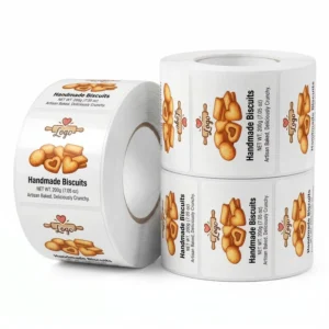 Custom Eco-Friendly Waterproof Gloss-Laminated Food-Safe Adhesive Labels, Roll