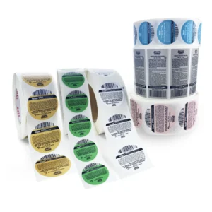 Custom Eco-Friendly Waterproof Glossy Vinyl Label Roll for Glass Bottle Fruit Drink Packaging and Grocery